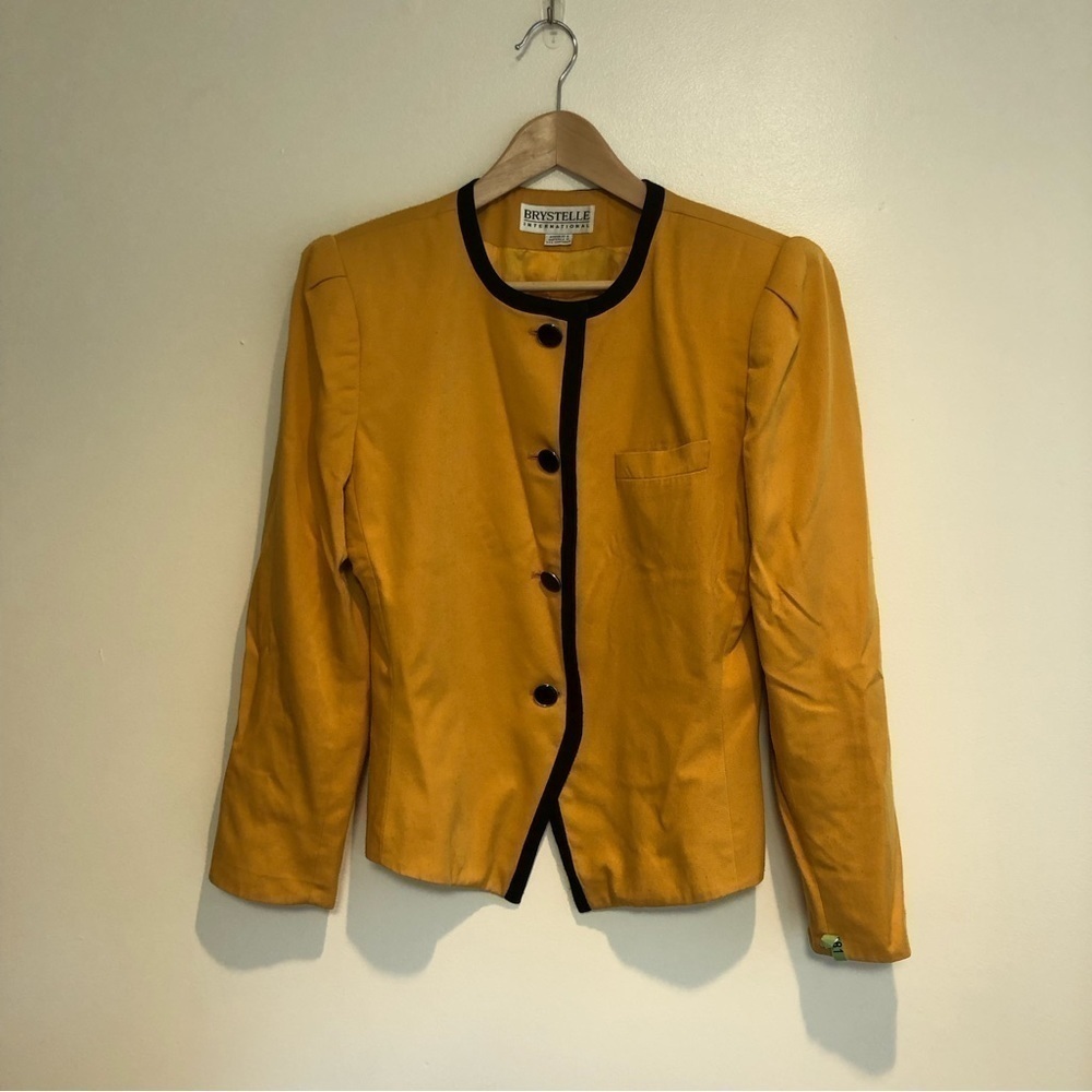 VINTAGE Brystelle International Blazer jacket mustard yellow size 8